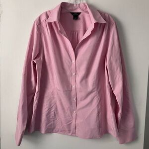 Brooks Brothers 346 Pink Cotton Button-Up Collared Long Sleeve Blouse Shirt